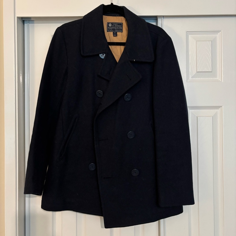 J Crew Navy Pea Coat